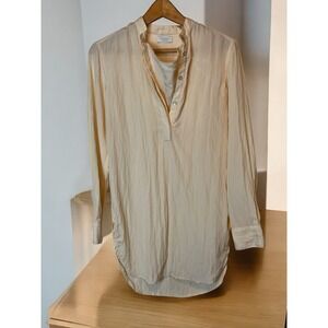 Deveaux New York Blouse Size 0 Ivory Long Sleeve Career‎ Blouse Designer Luxury